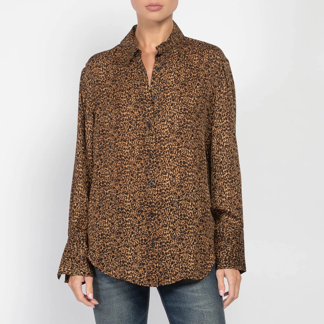 Brown Printed Standard Shirt