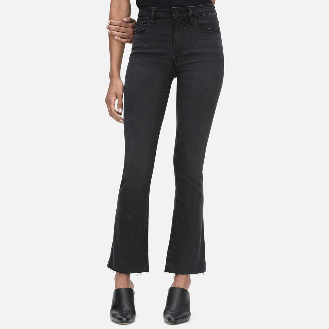 Black Le Crop Mini Boot Jean