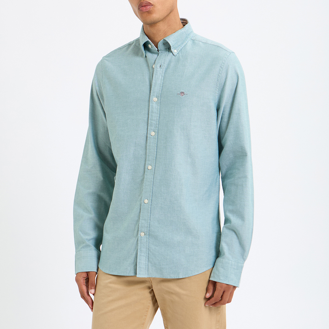 Pale Green Slim Oxford Shirt