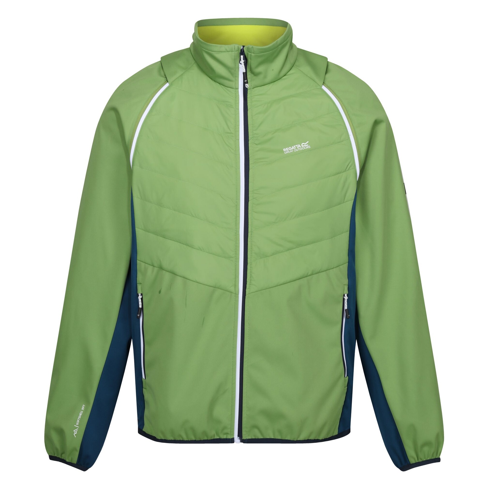 Regatta Men's   Green Hybrid Jacket Steren Ii Mixed Piquant /Moroccan Blue/Citron Lime in Size XXL, BrandAlley
