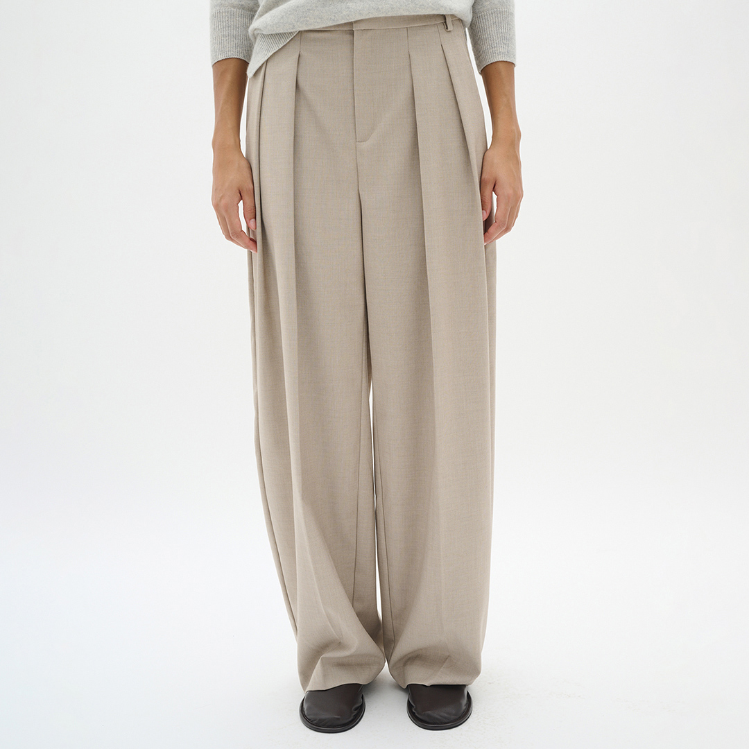 Tan Umali Pleated Trouser - Inwear - Modalova
