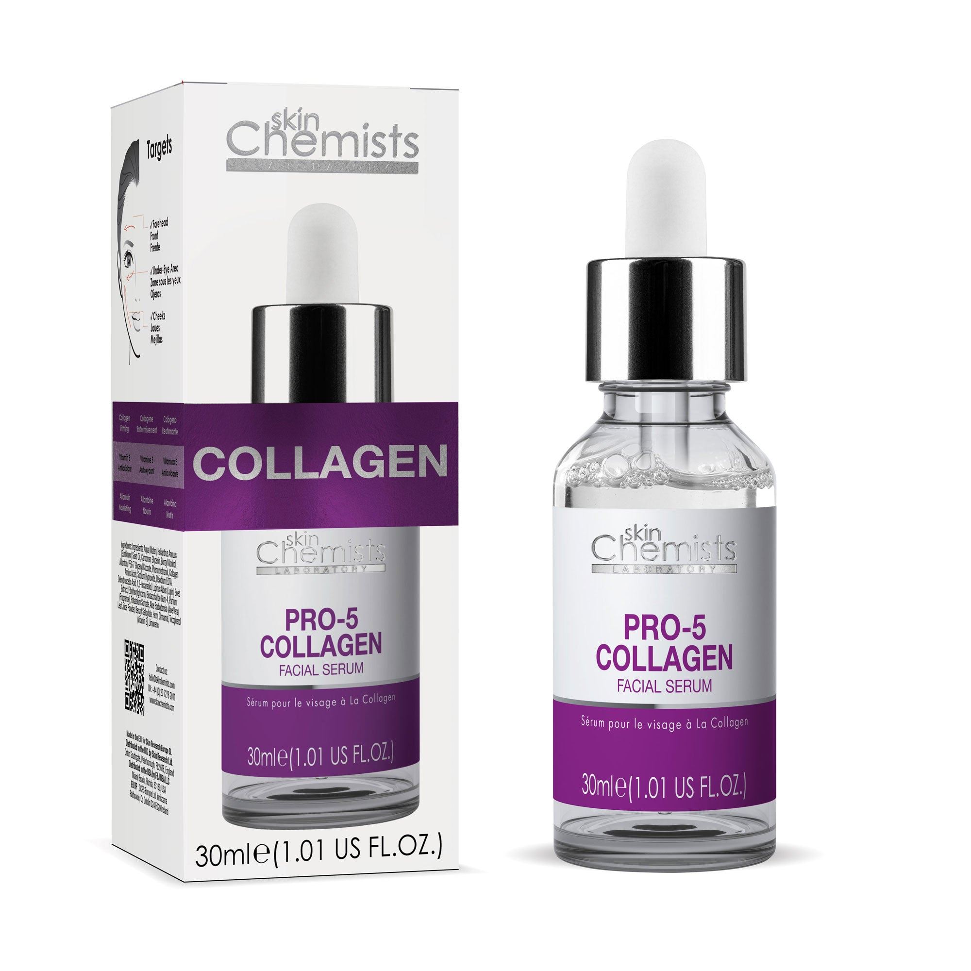Skinchemists   Pro-Collagen 5 Anti-Ageing Facial Serum 30ml for Elasticity and Collagen Support , BrandAlley