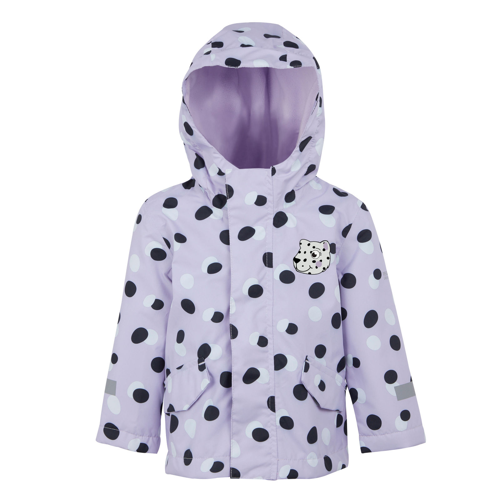 Regatta Boys  Waterproof Jacket Shyla The Leopard Polyester Lilac Frost in Size 24/36 Months, BrandAlley