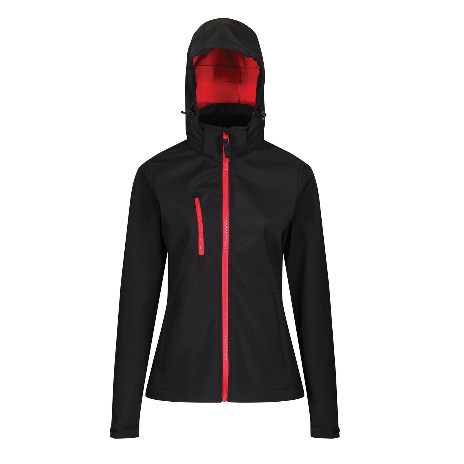 Regatta Women's   Black Soft Shell Jacket Polyester /Red in Size 16, BrandAlley