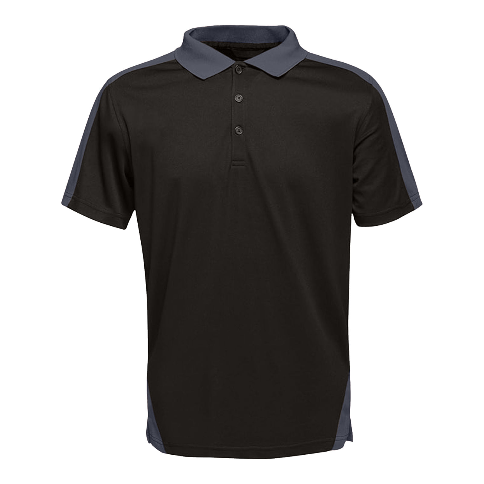 Regatta Men's   Black Polo Shirt Polyester /Seal Grey in Size 4XL, BrandAlley