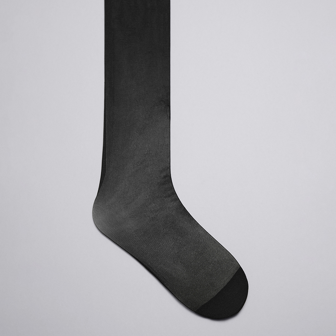 Black Semi Sheer Socks