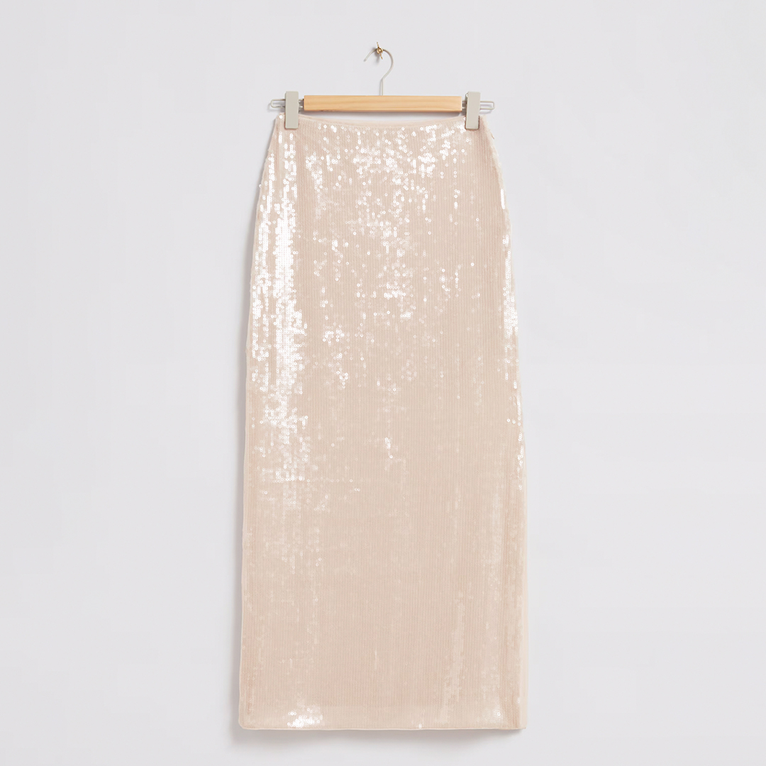 Apricot Sequin Midaxi Dress
