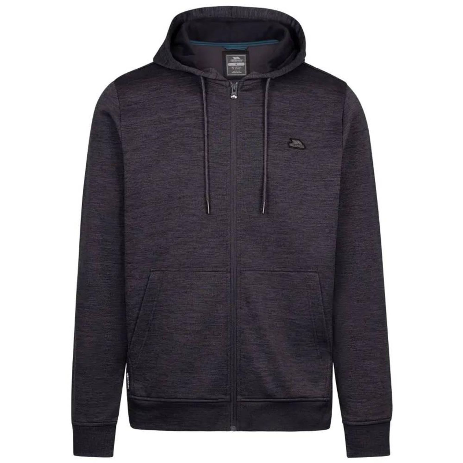 Trespass Men's  Full Zip Hoodie Fewston Polyester Dark Flint Marl in Size XL, BrandAlley