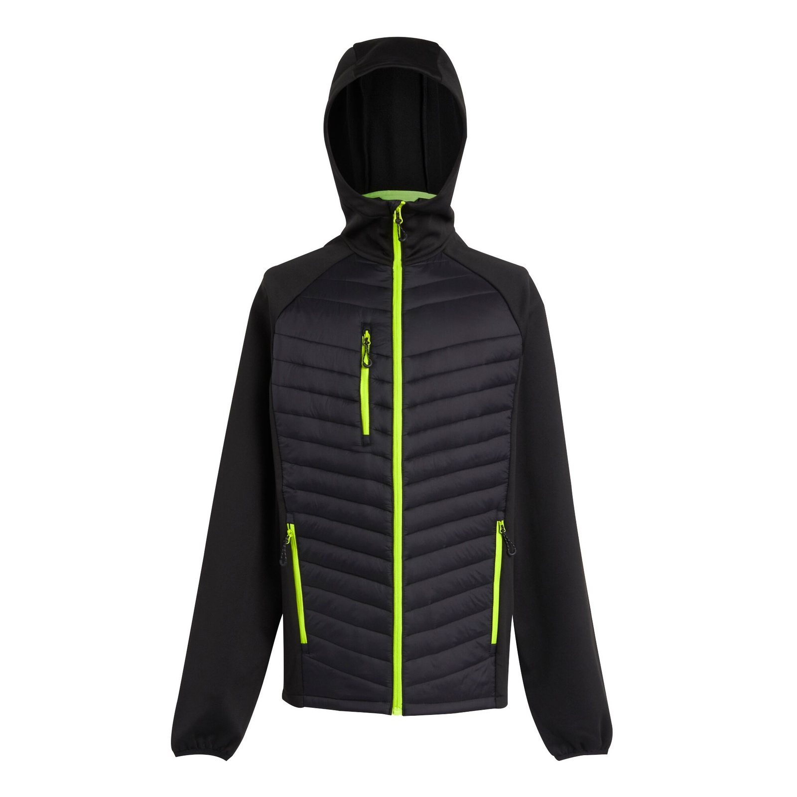 Regatta Men's  Hybrid Jacket Polyester Black/Lime Green in Size 3XL, BrandAlley