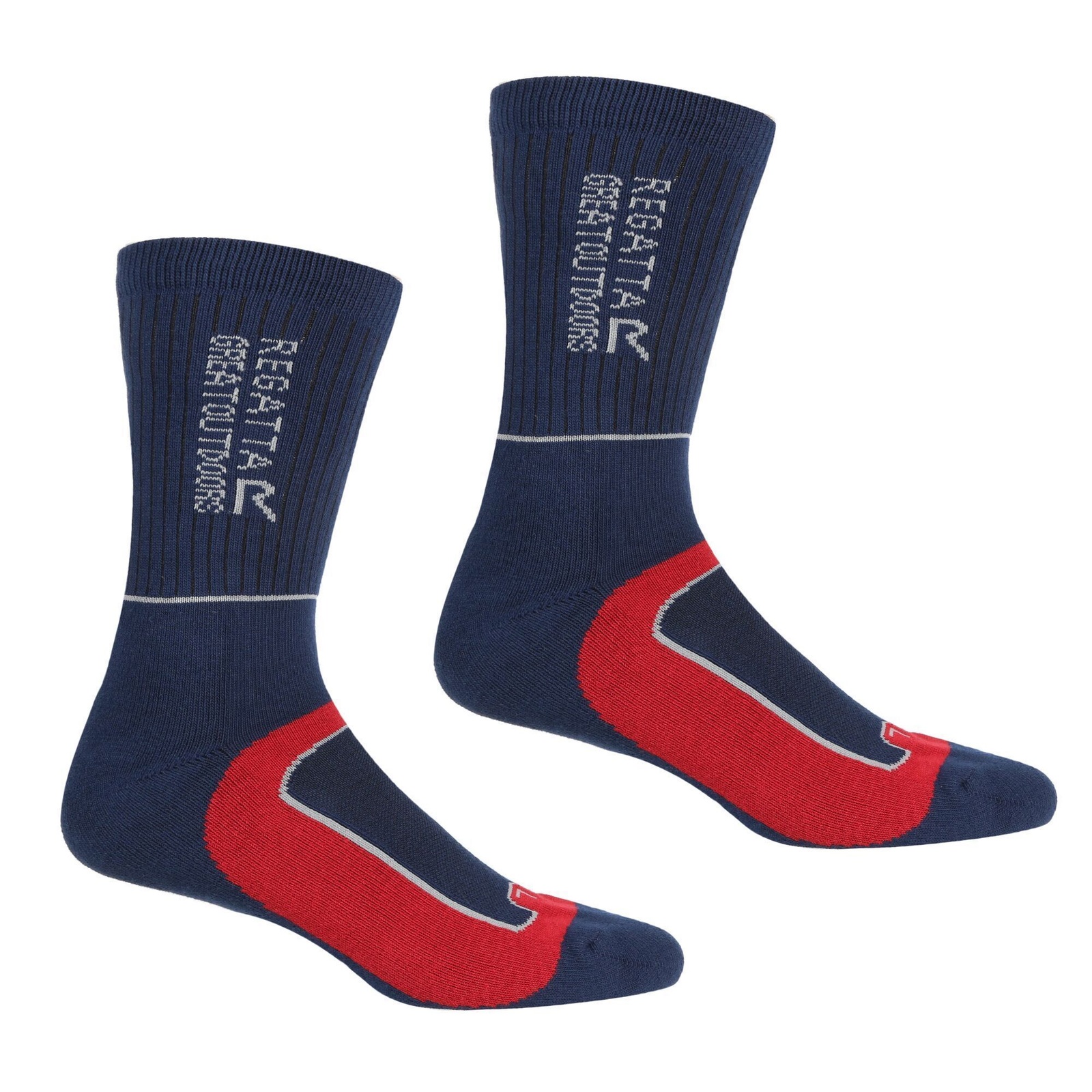 Regatta Men's  Socks Samaris 2 Season Coolmax Navy/Dark Red in Size 6/8, BrandAlley