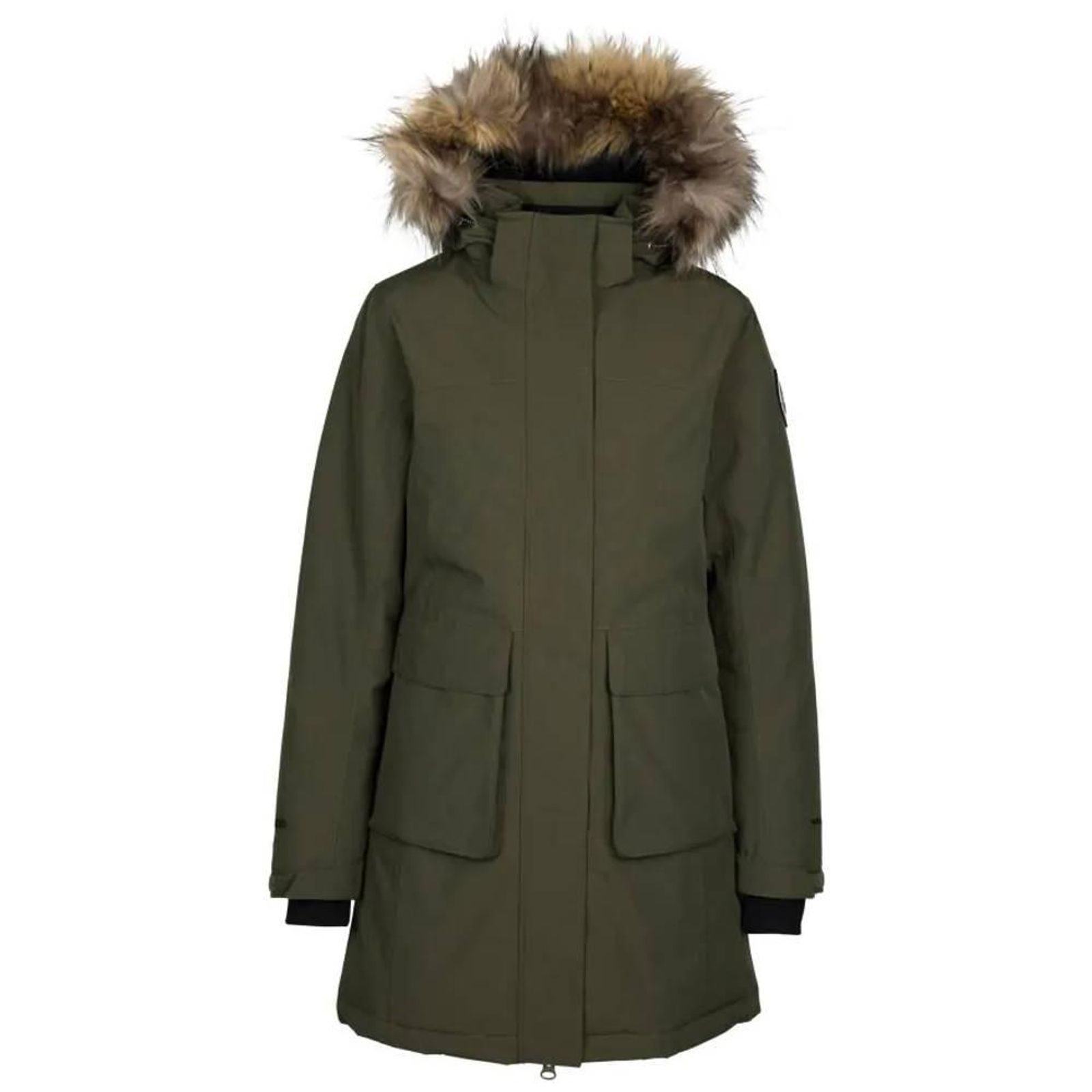 Trespass Women's   Green Jacket Ellington Dlx Cotton Dark Vine in Size S, BrandAlley