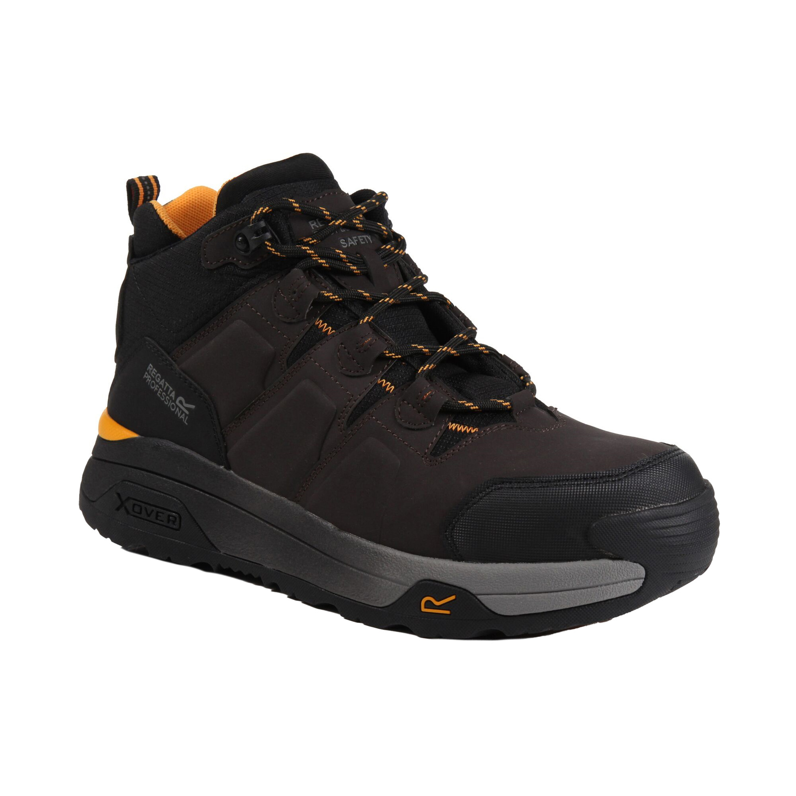 Regatta Men's   Brown Hiking Boots Faux Leather Chestnut/Black in Size 6, BrandAlley