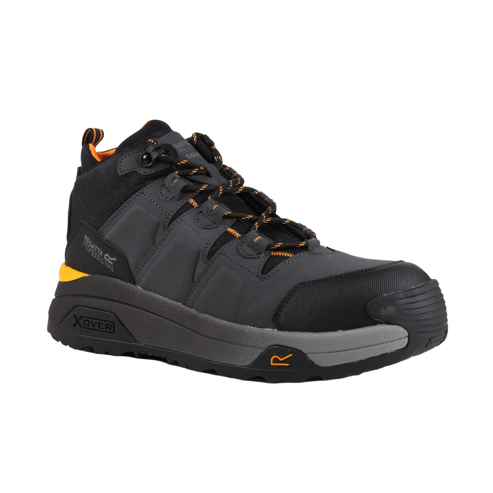Regatta Men's   Black Hiking Boots Faux Leather /Gunmetal Grey in Size 6, BrandAlley