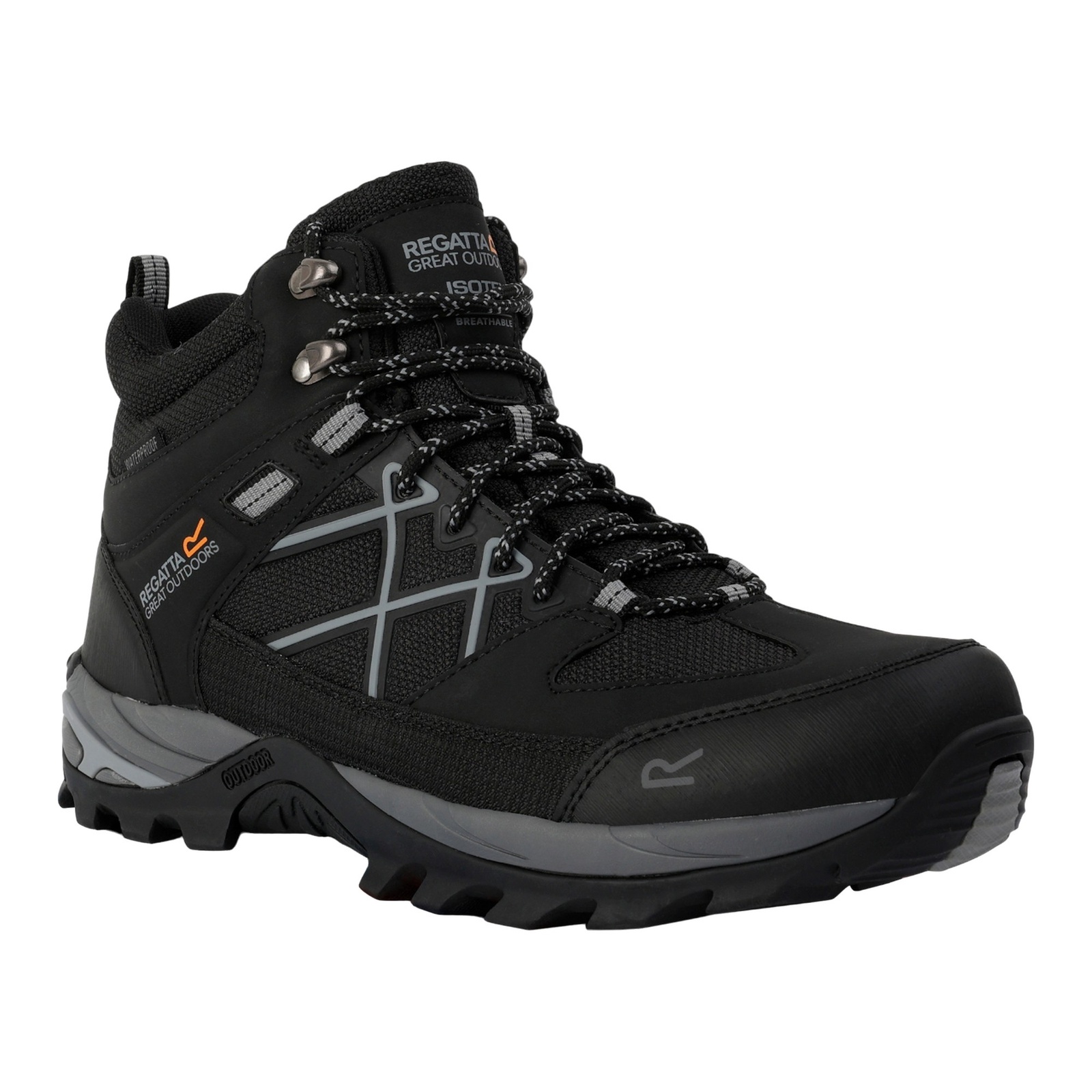 Regatta Men's  Walking Boots Samaris III Mixed Black/Graphite Black in Size 6, BrandAlley