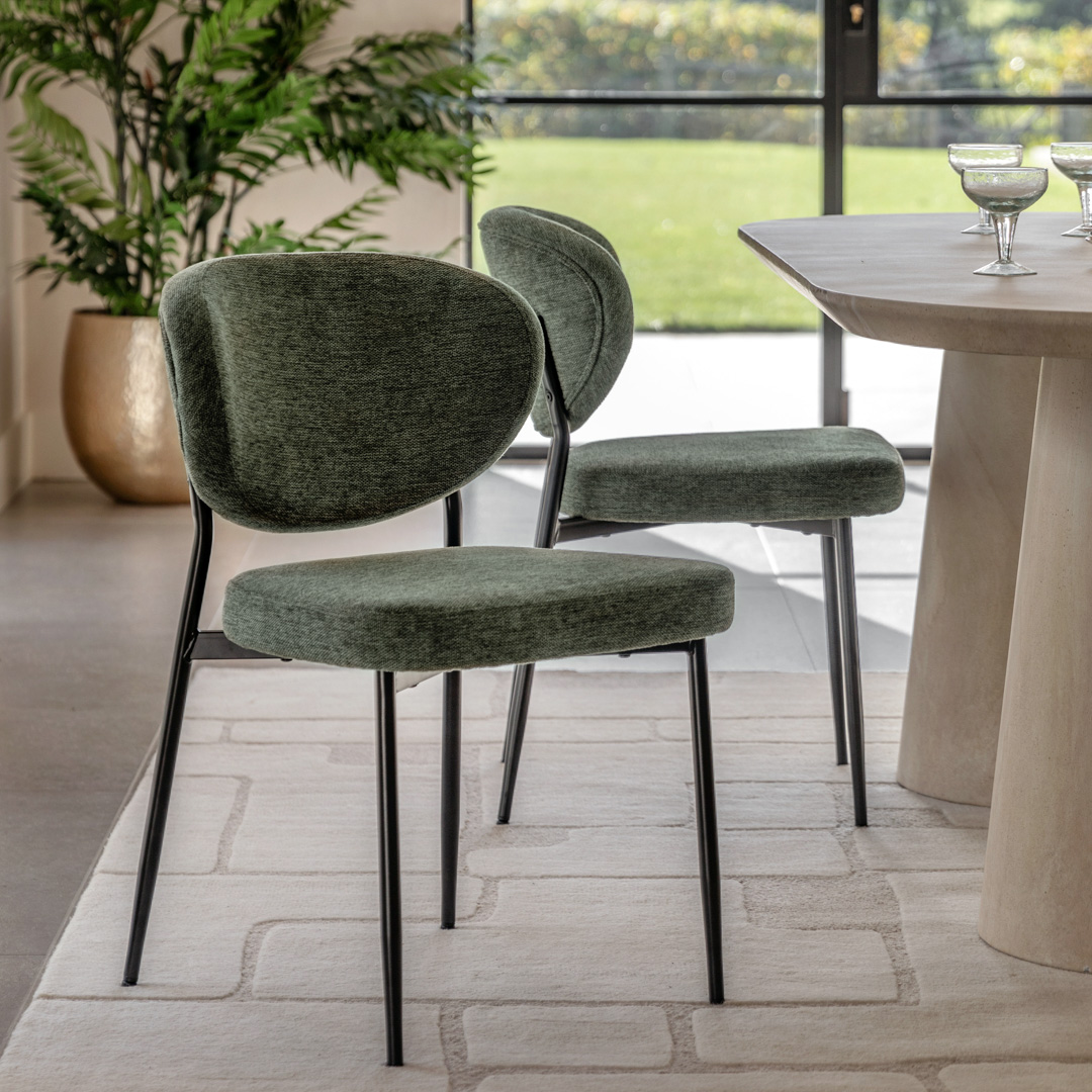 Gallery Living   Zaro Dining Chair Green (2pk) in Size 2, BrandAlley