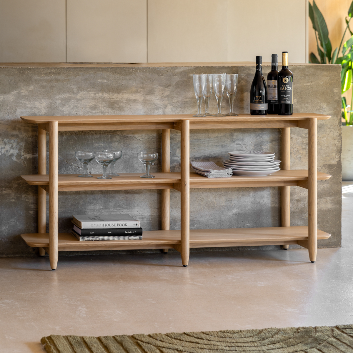 Gallery Living   Collins Open Console Display Natural in Size 4, BrandAlley