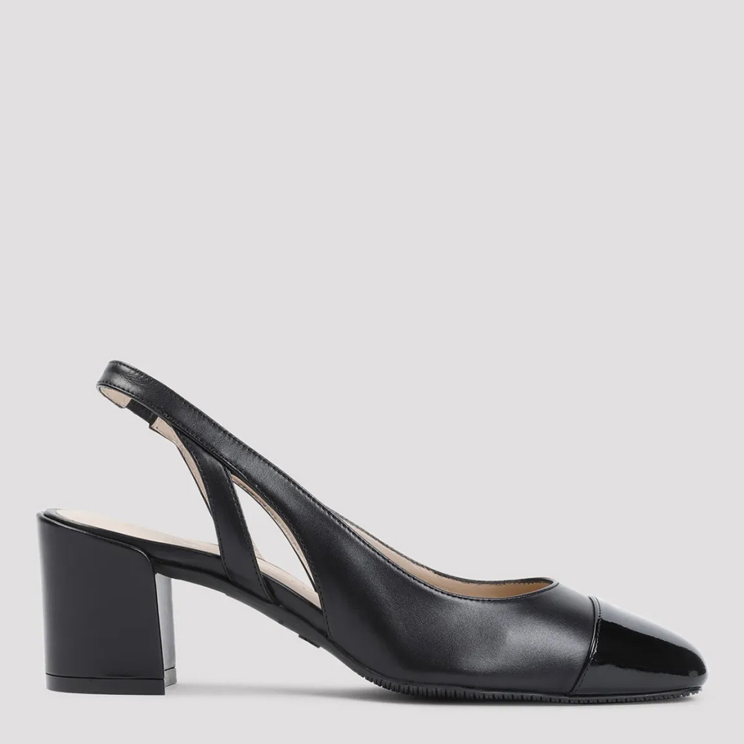 Black Sleek 50 Slingback Heeled Shoe