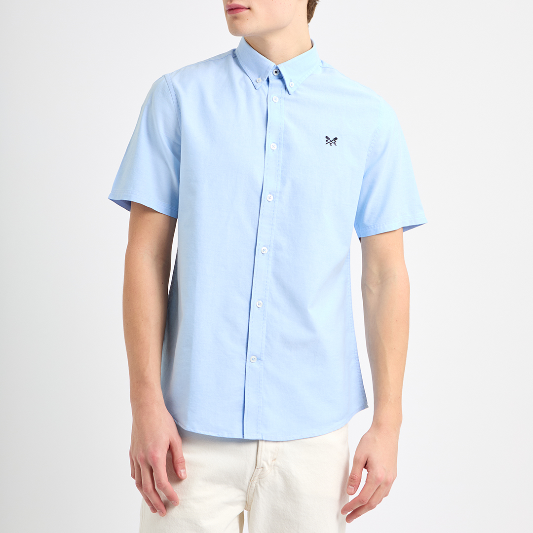 Blue Short Sleeve Oxford Shirt