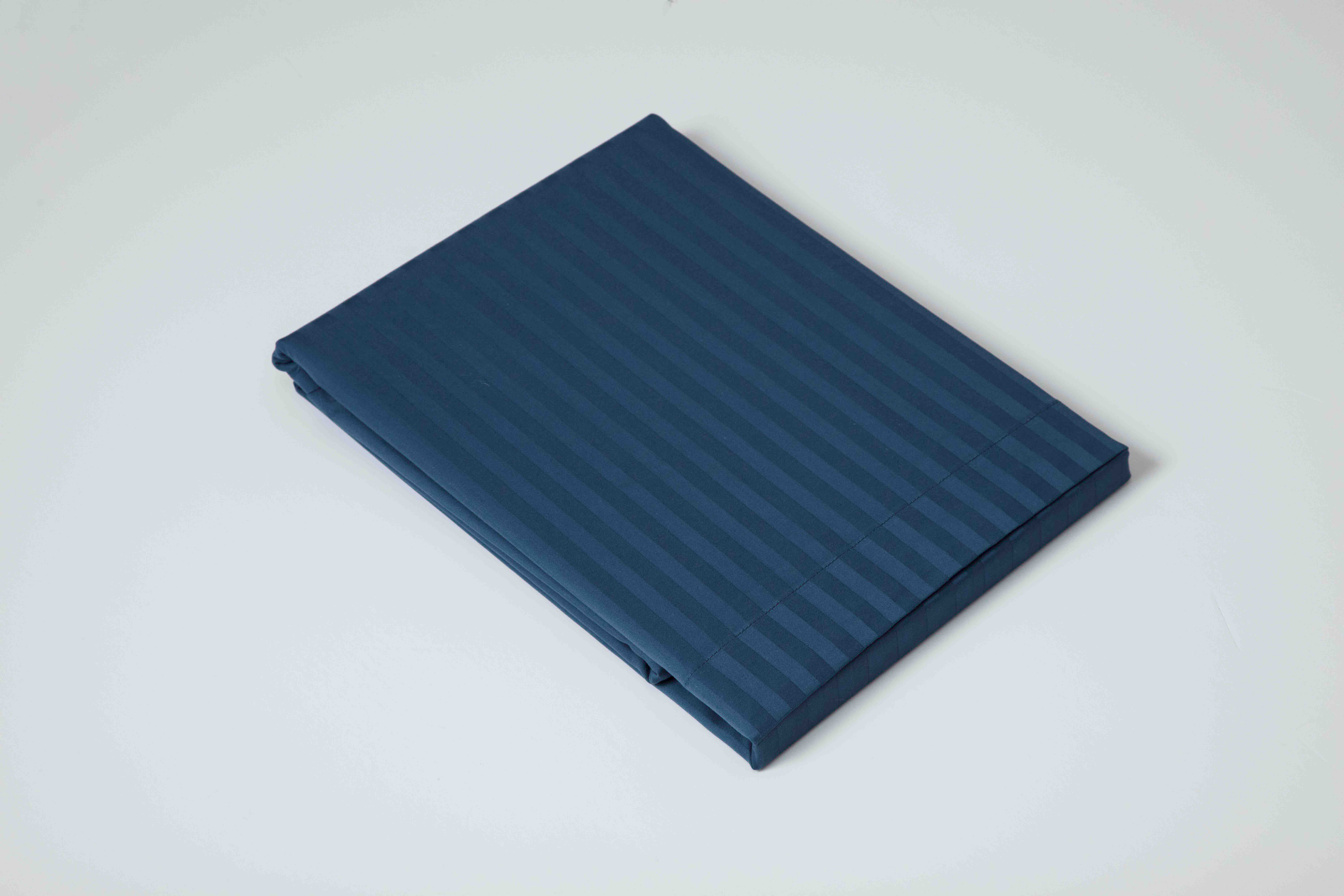 Belledorm   540TC Hotel Suite Satin Stripe Flat Sheet King/Superking Navy in Size Kingsize, BrandAlley