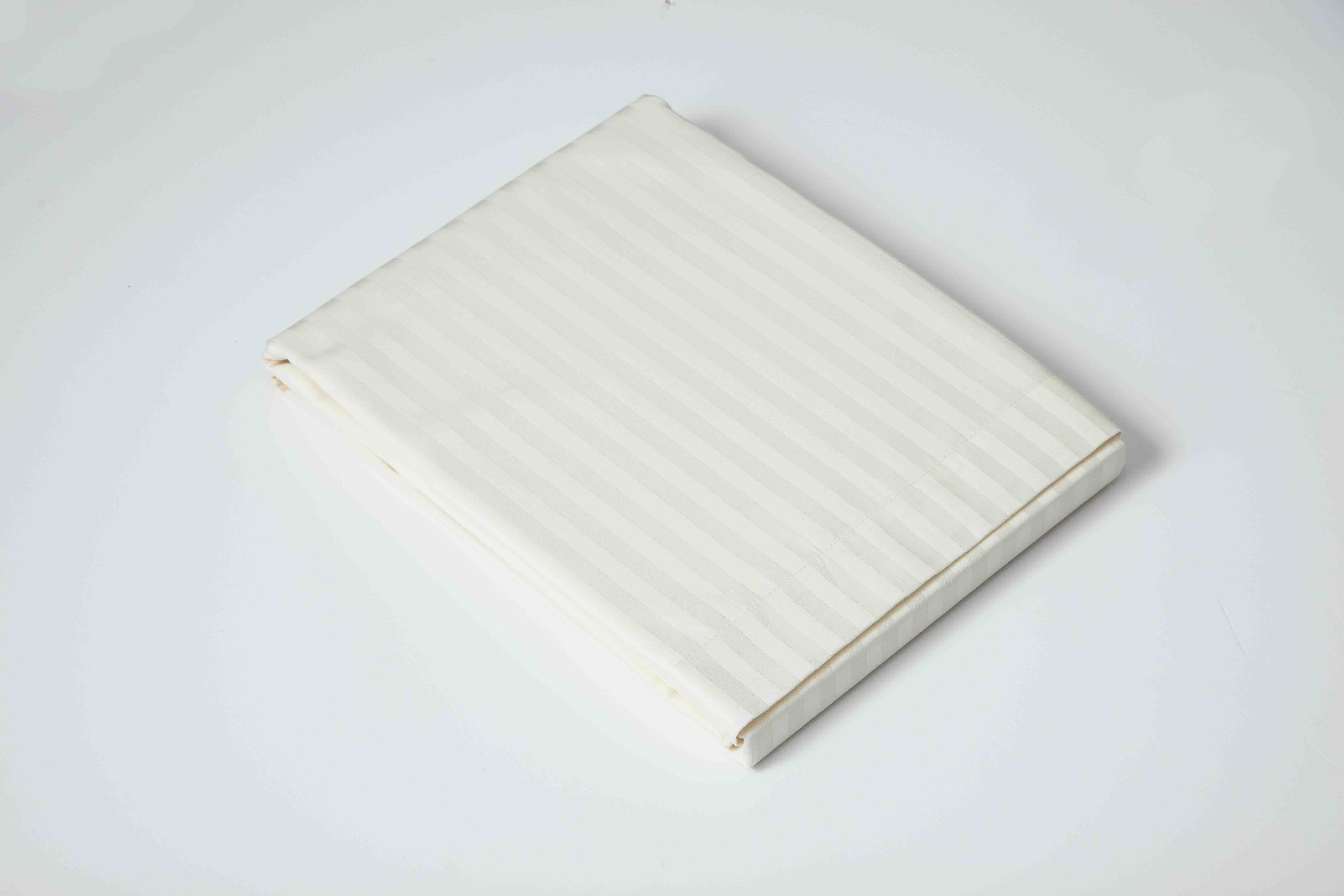 Belledorm   540TC Hotel Suite Satin Stripe Flat Sheet King/Superking Ivory in Size Kingsize, BrandAlley