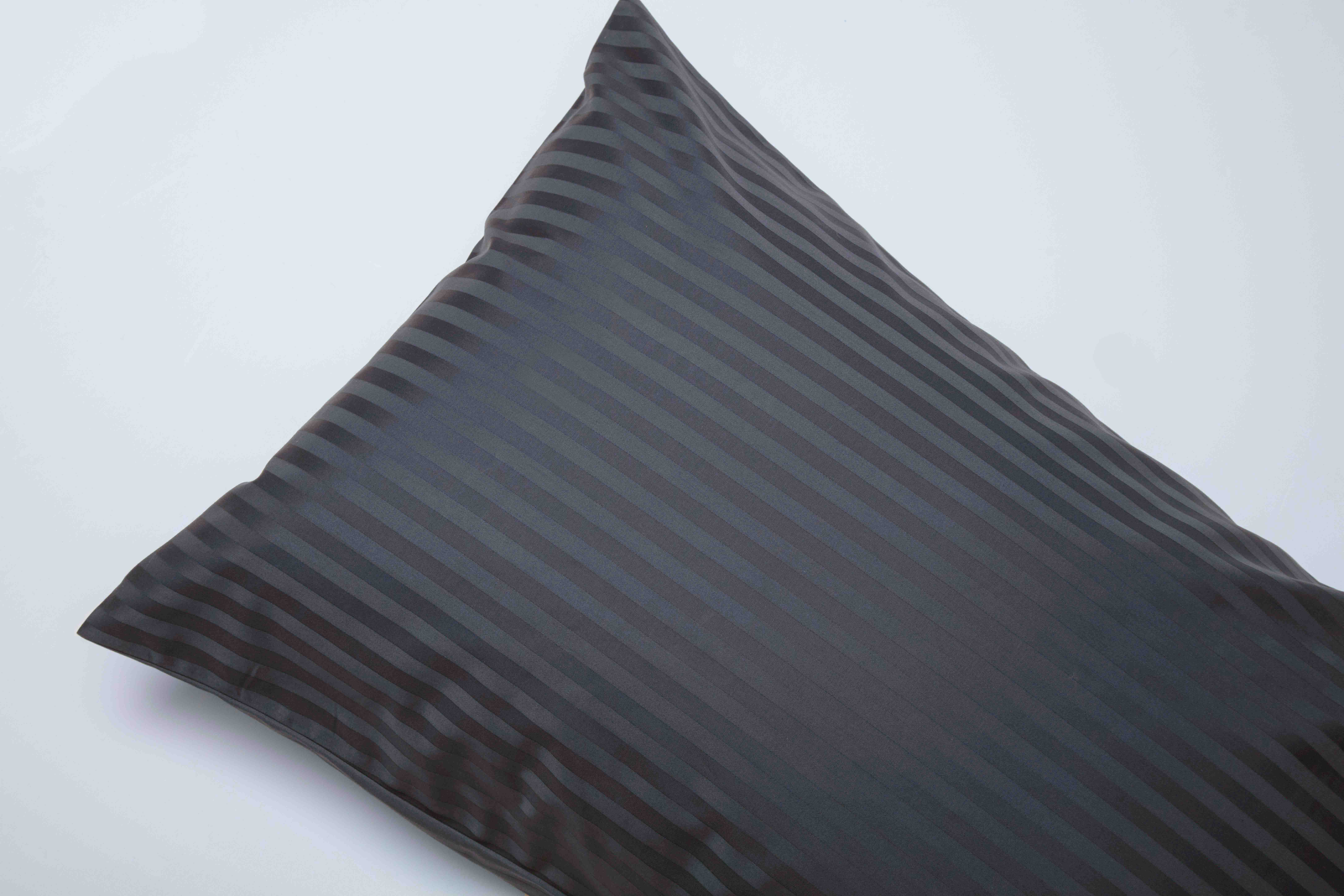 Belledorm    Charcoal 540Tc Hotel Suite Satin Stripe Pillowcase Pair, BrandAlley