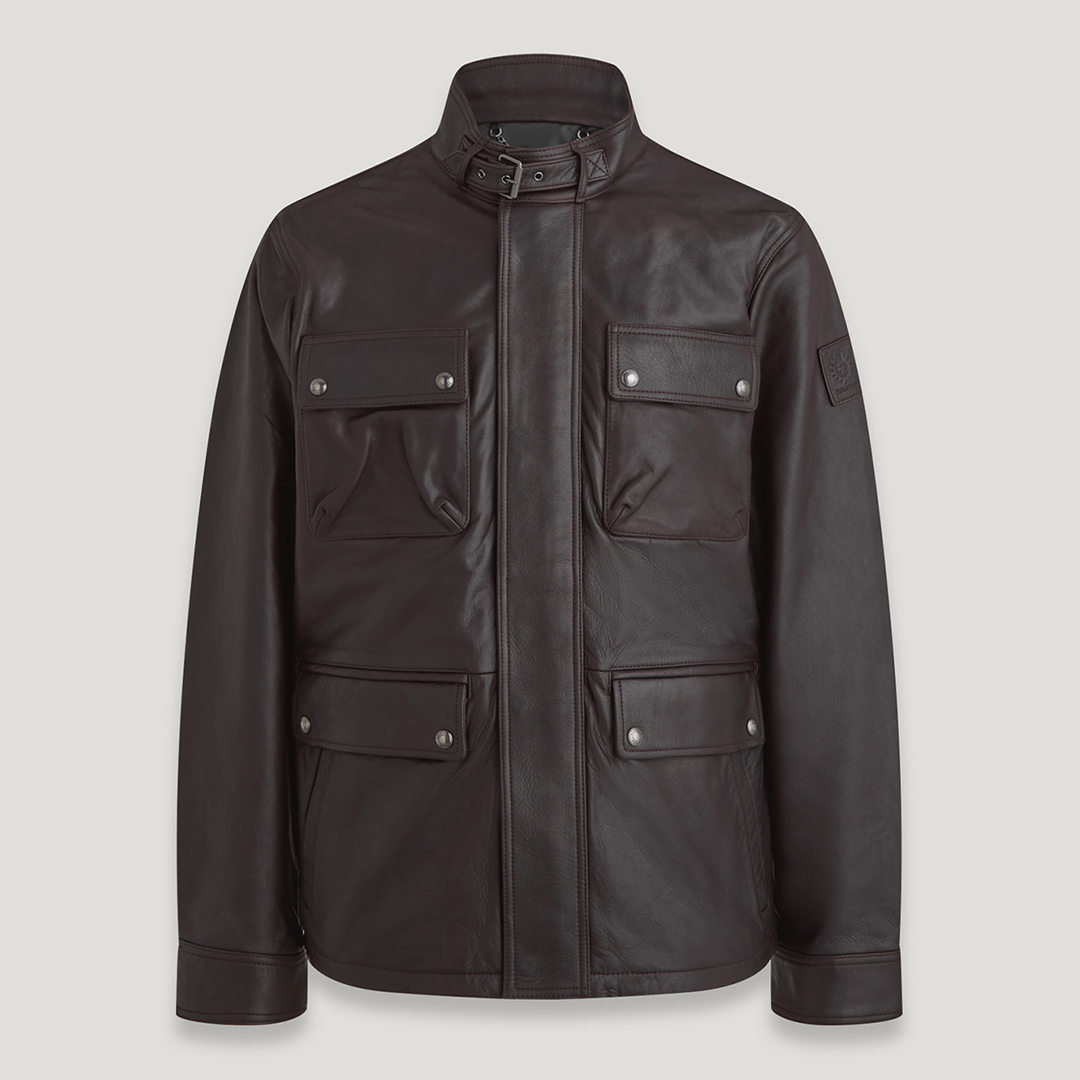 Belstaff Men's  Brown Grant Leather Jacket in Size 38, BrandAlley