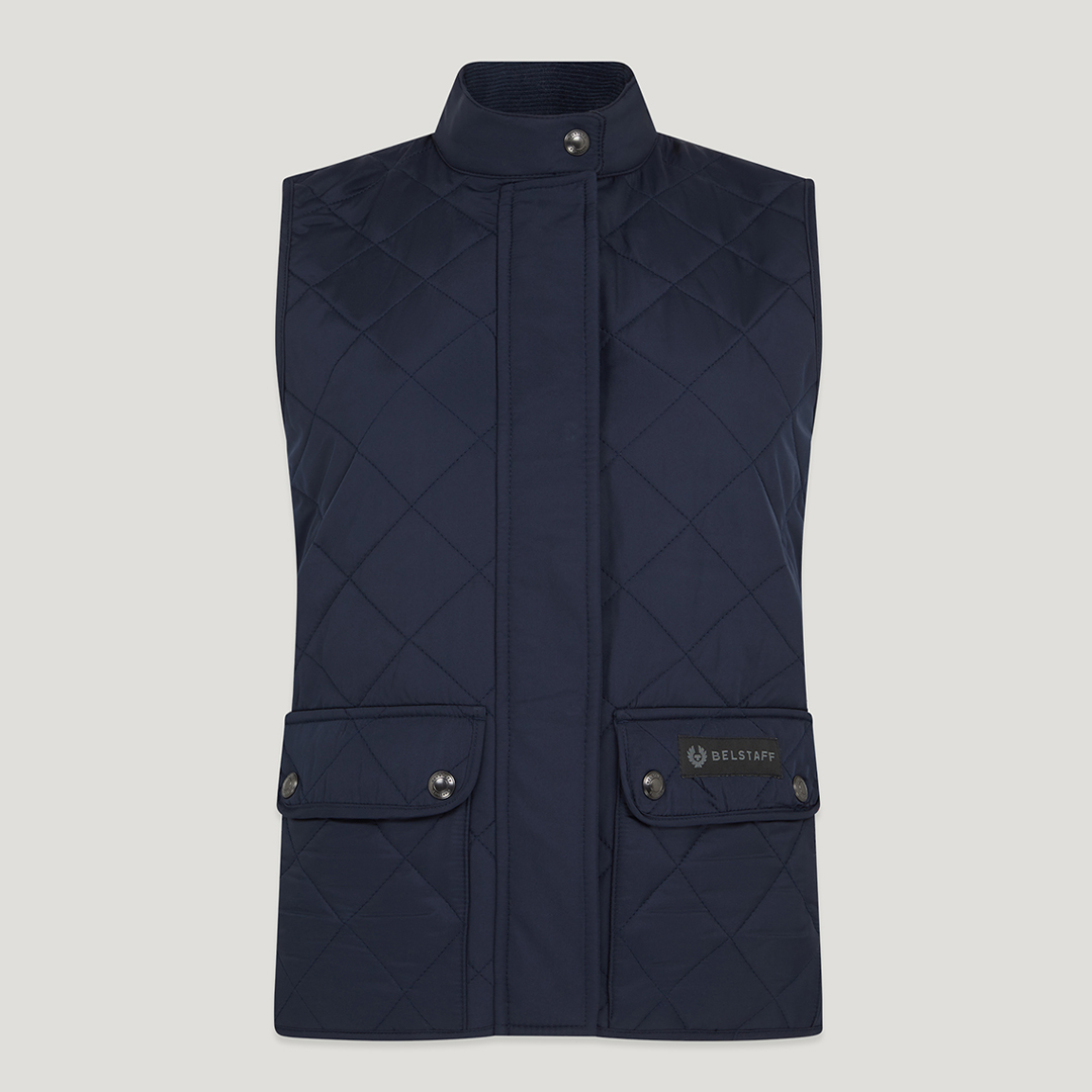 Belstaff Women's  Navy Waistcoat Gilet in Size 4, BrandAlley