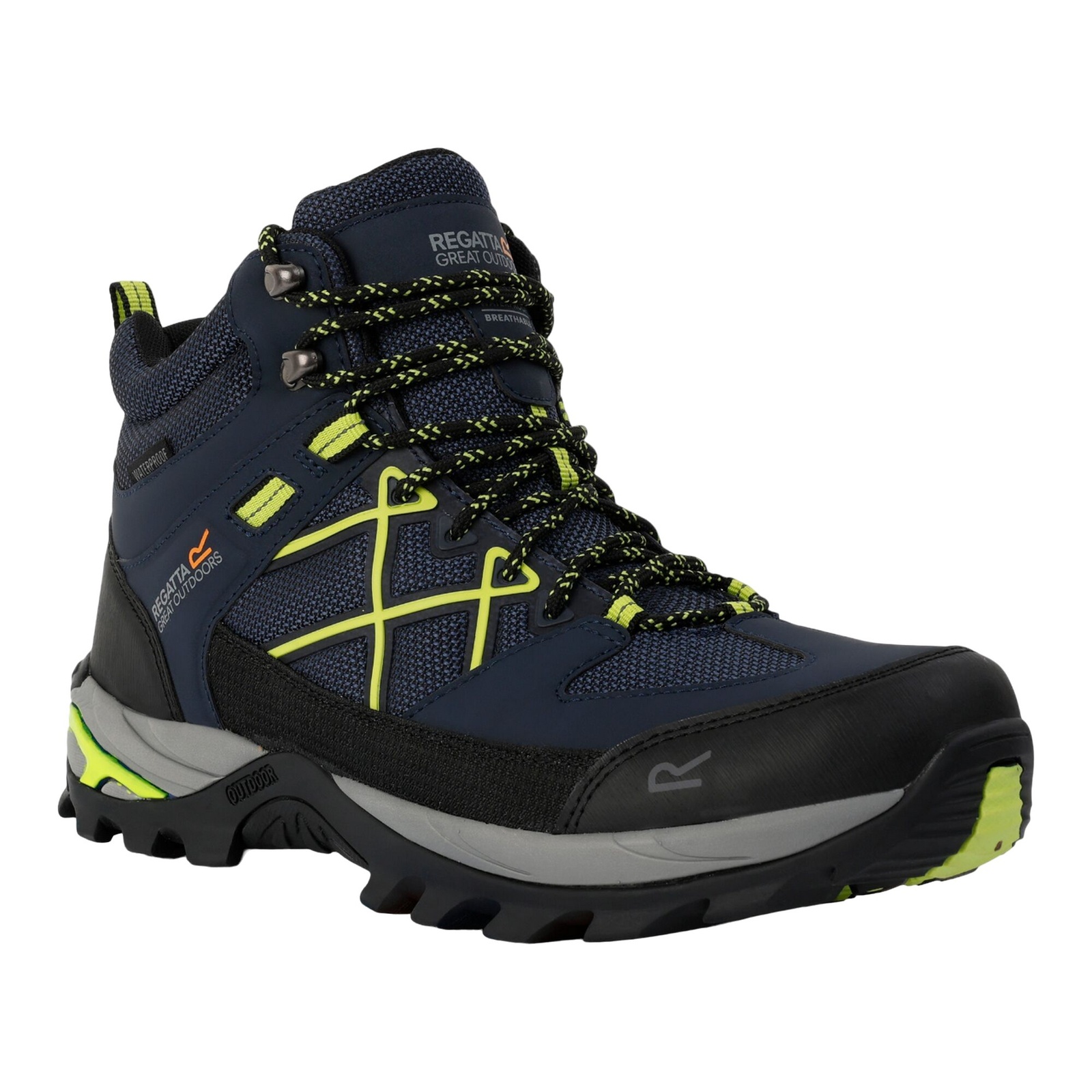 Regatta Men's  Walking Boots Samaris III Mixed Navy/Lime Punch in Size 6.5, BrandAlley