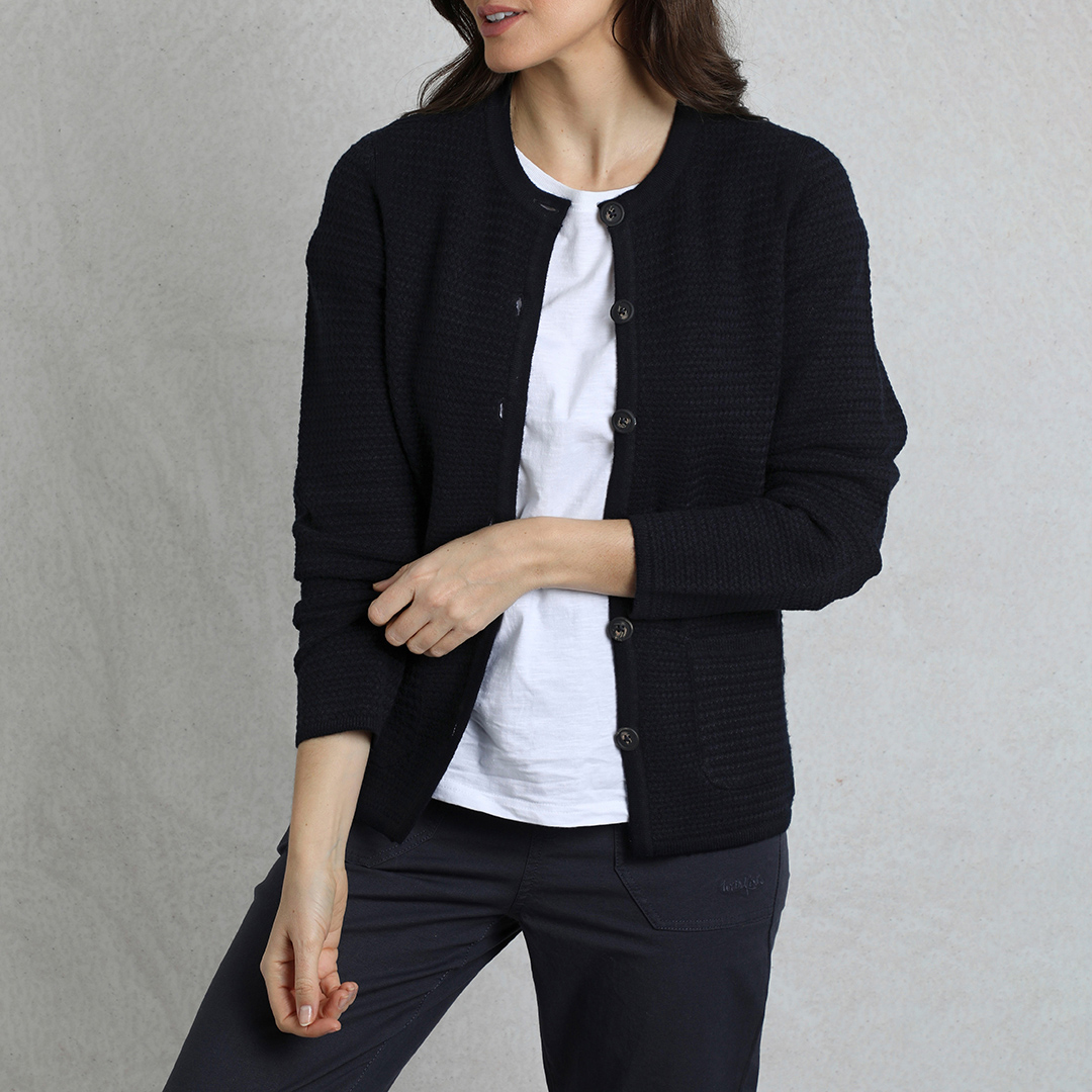 Navy Hayley Knitted Cardigan