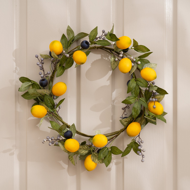 Scottish Everlastings   Lemon & Berry Wreath 46cm in Size 46cm, BrandAlley