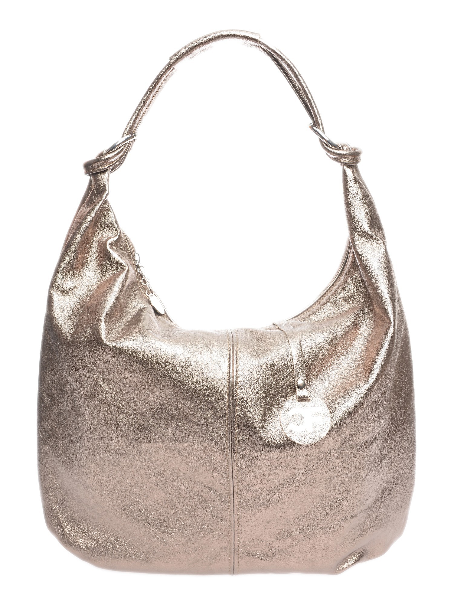 Bronze Italian Leather Hobo Bag
