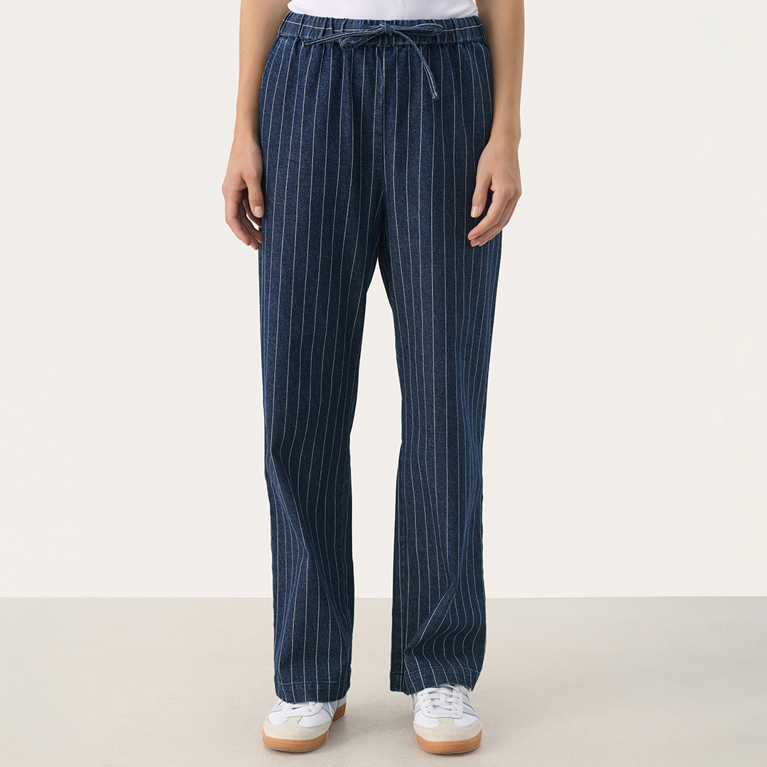 Stripe Dark Joanina Cotton Pants