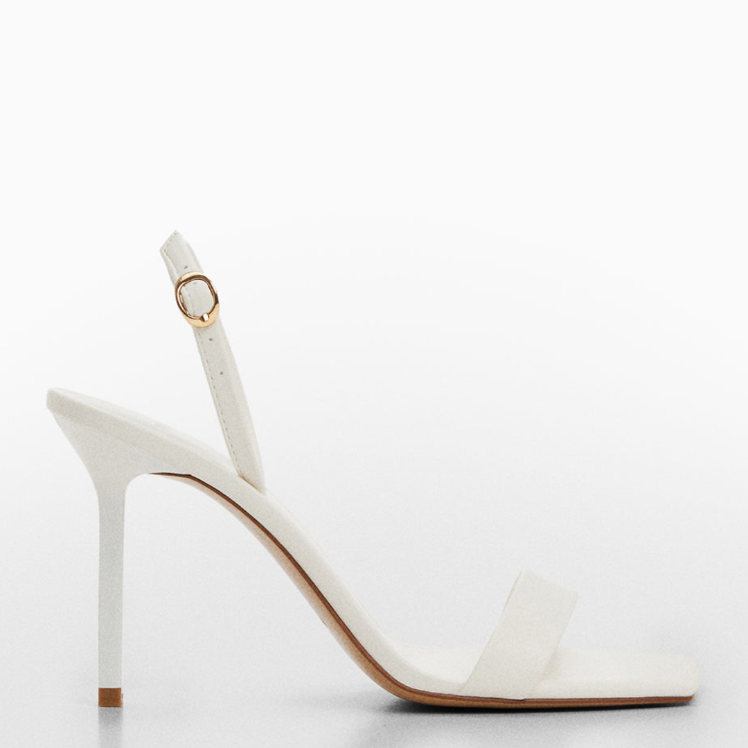White Katia Heeled Sandals
