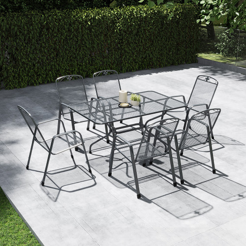 Pacific   Savoy Rectangular 6 Seater Dining Set in Size M, BrandAlley