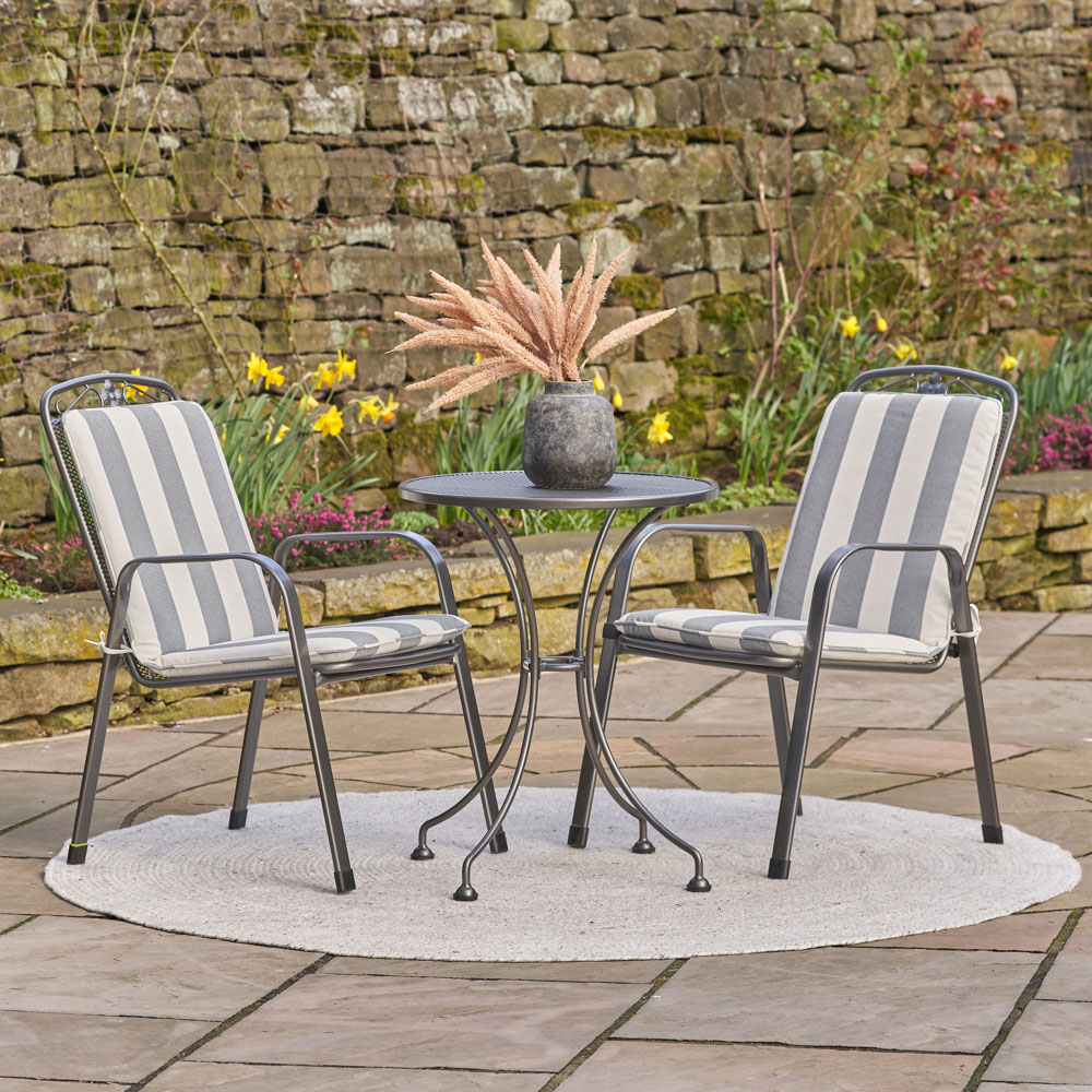 Pacific   Savoy 2 Seater Steel Bistro Set with Cushions in Size M, BrandAlley