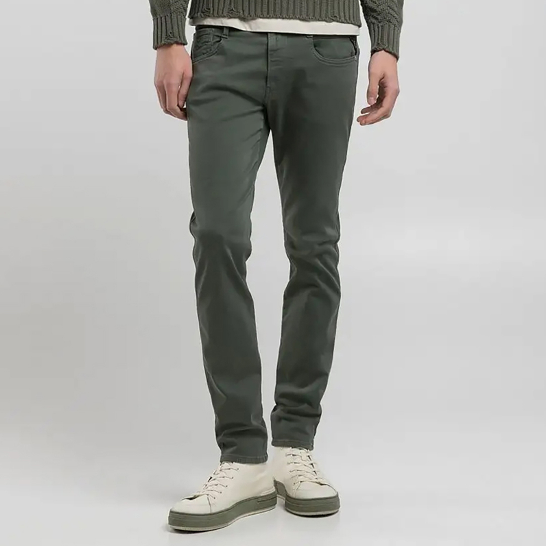 Replay Men's  Khaki Anbass Hyperflex Xlite Jeans in Size 36 32, BrandAlley