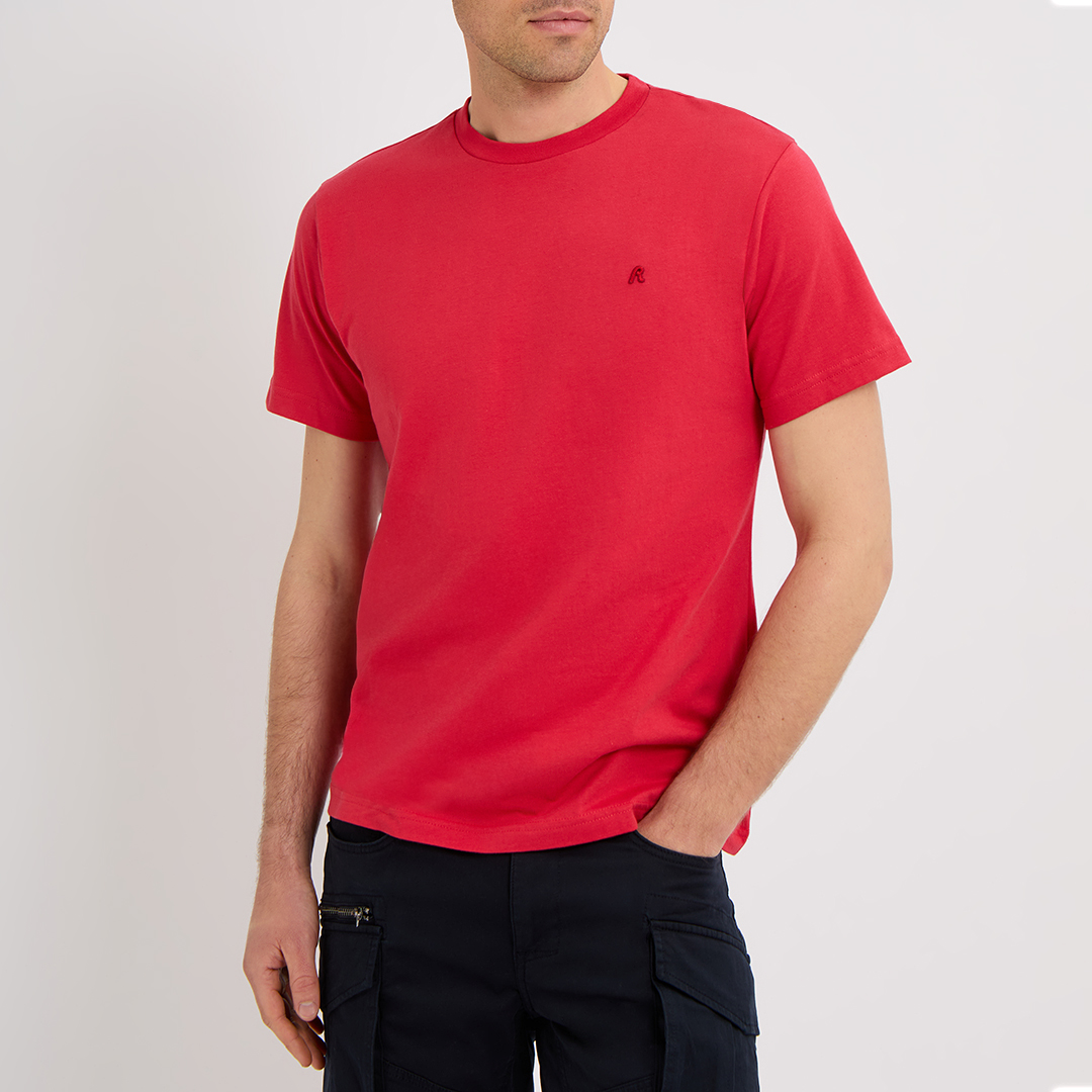 Red Classic Logo Cotton T-Shirt