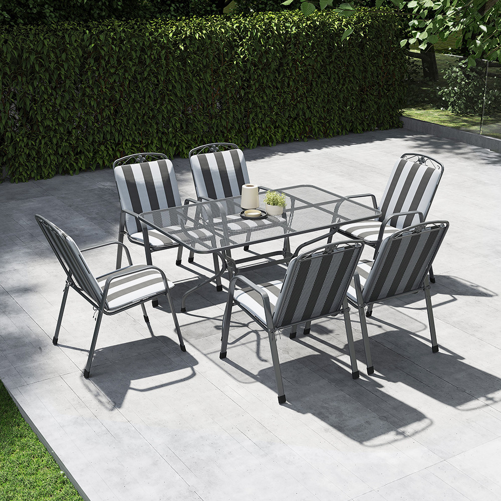Pacific   Savoy Rectangular 6 Seater Dining Set with Cushions in Size L, BrandAlley