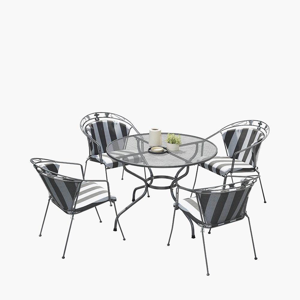 Pacific   Elegance Round 4 Seater Dining Set with Cushions in Size M, BrandAlley