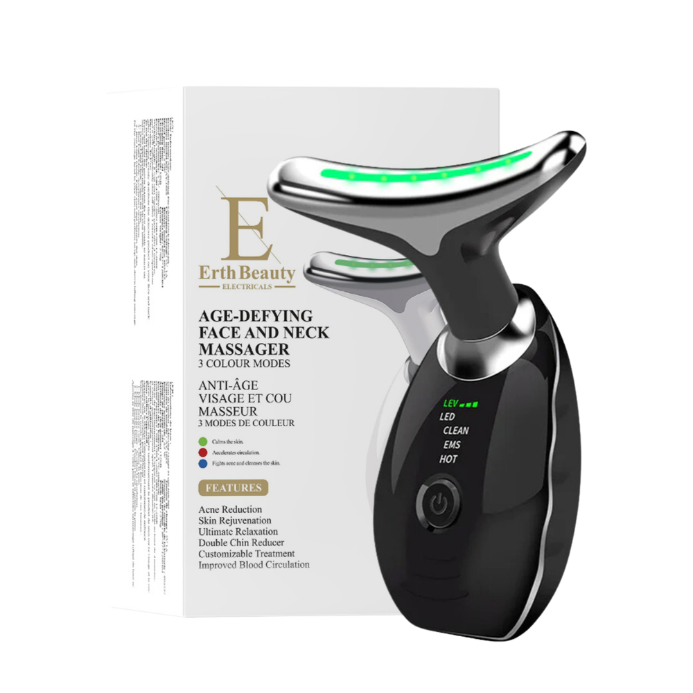 Erth Skin London   Age -Defying Face Neck Jewline Massager - Black , BrandAlley