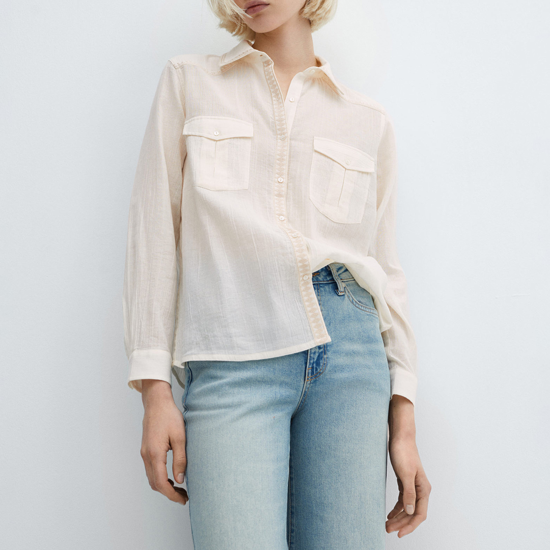 Off White Cotton Shirt