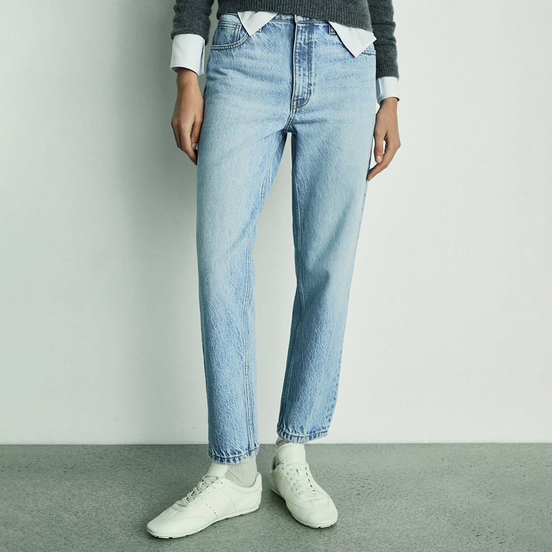 Medium Blue Mom High-Rise Jeans