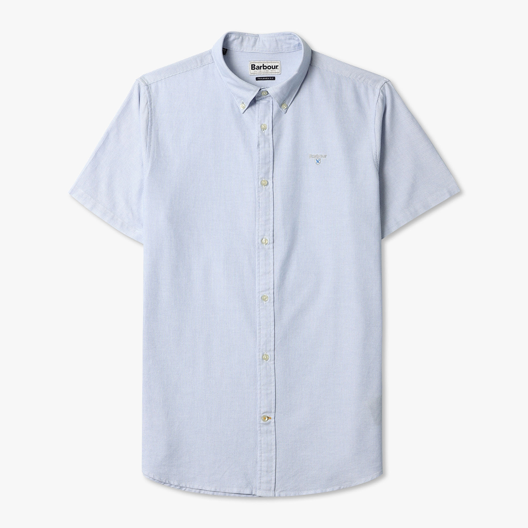Blue Striped Oxtown S/S Tailored Shirt