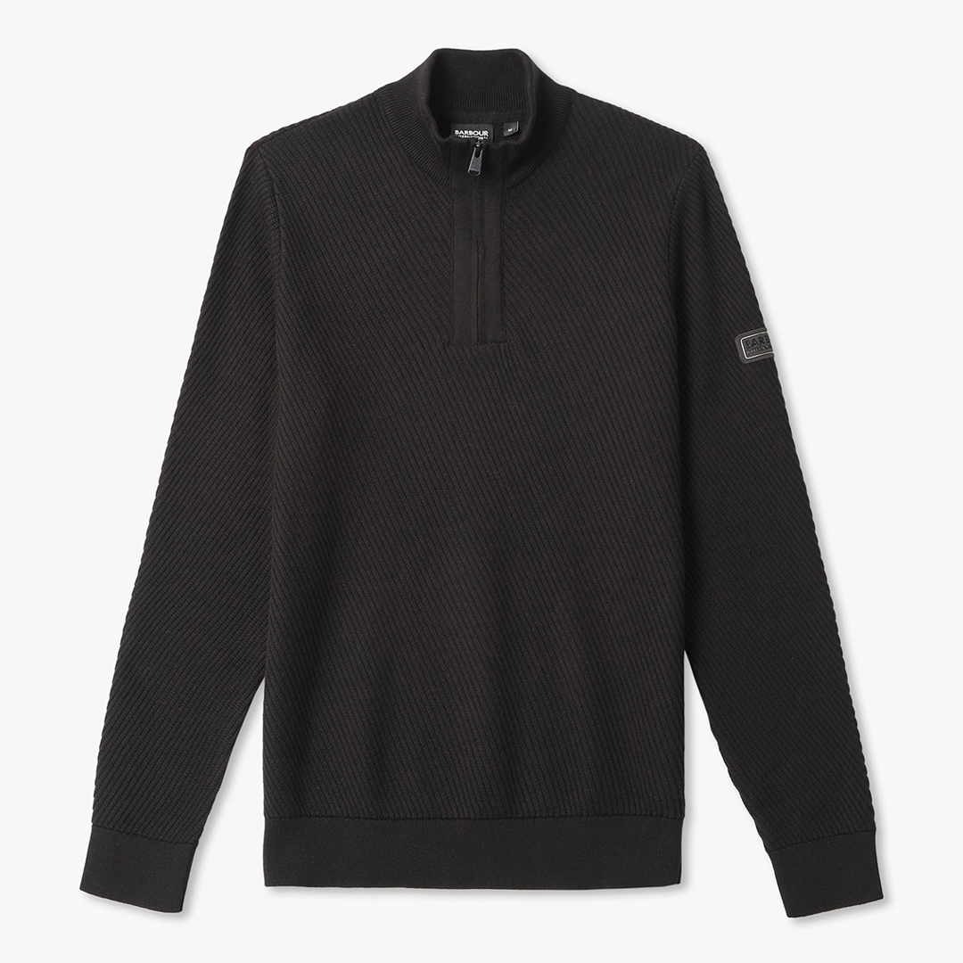 Black Dune Funnel Neck Jumper