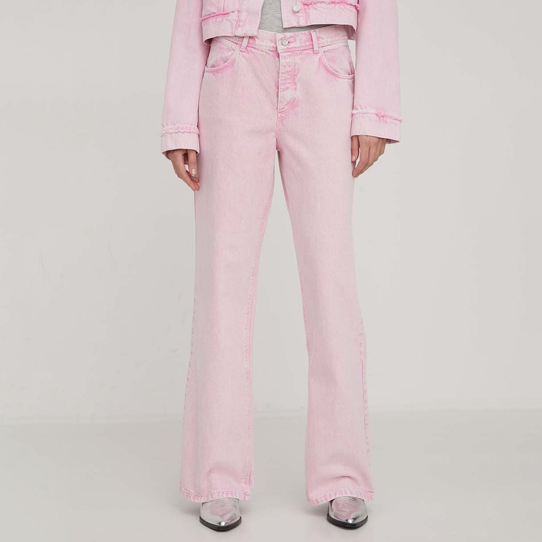 Washed Pink Denim Jeans