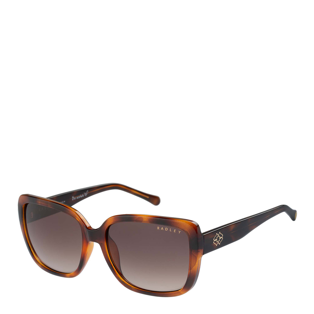 Brown Tortoise Frame Square Sunglasses 57mm