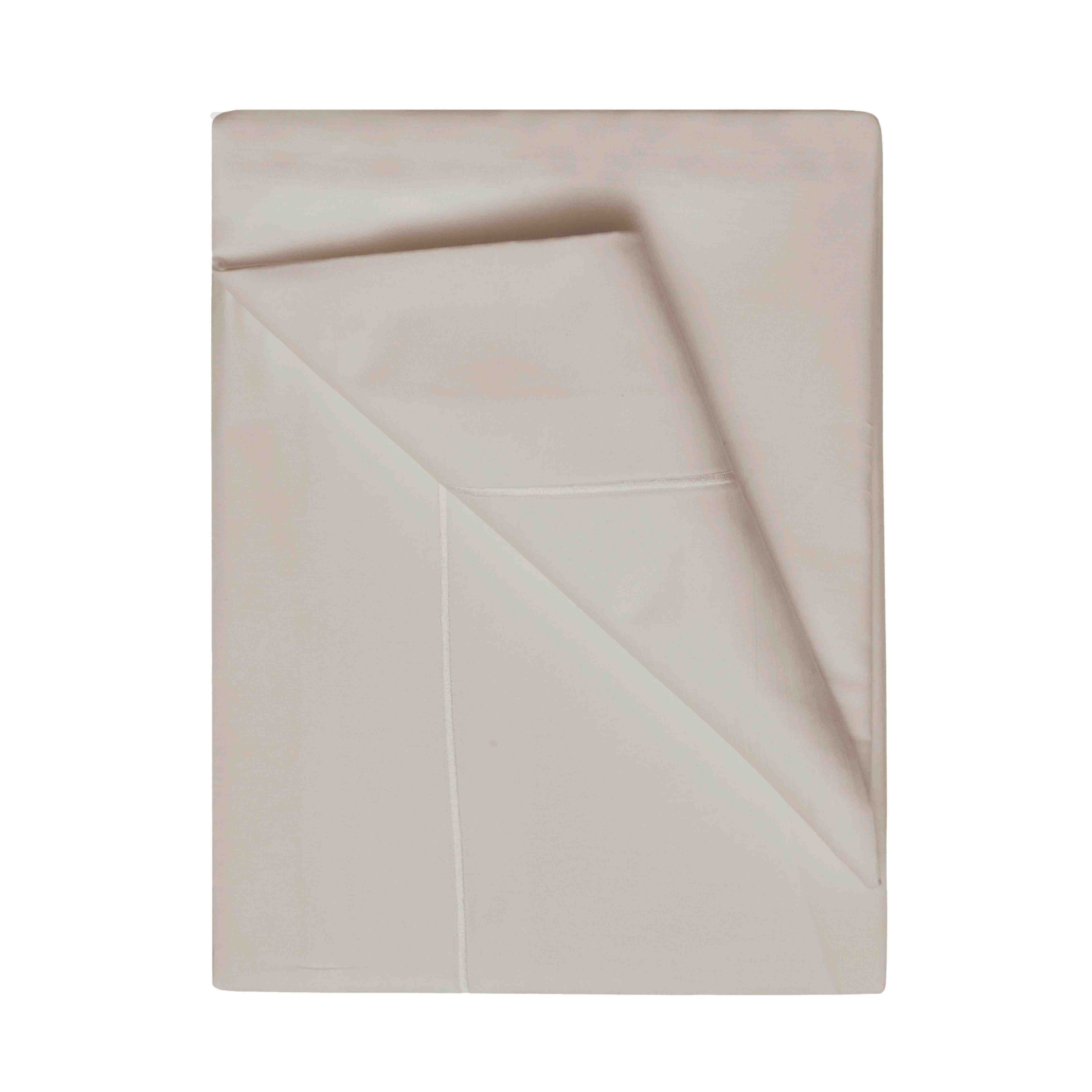 Belledorm   Egyptian Cotton 400 Thread Count Flat SheetDouble Oyster in Size Double, BrandAlley