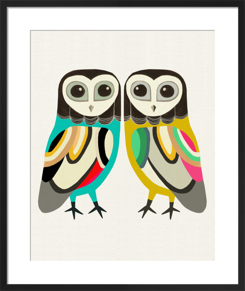 A Company of Two Framed Art Print by Inaluxe 55x45cm