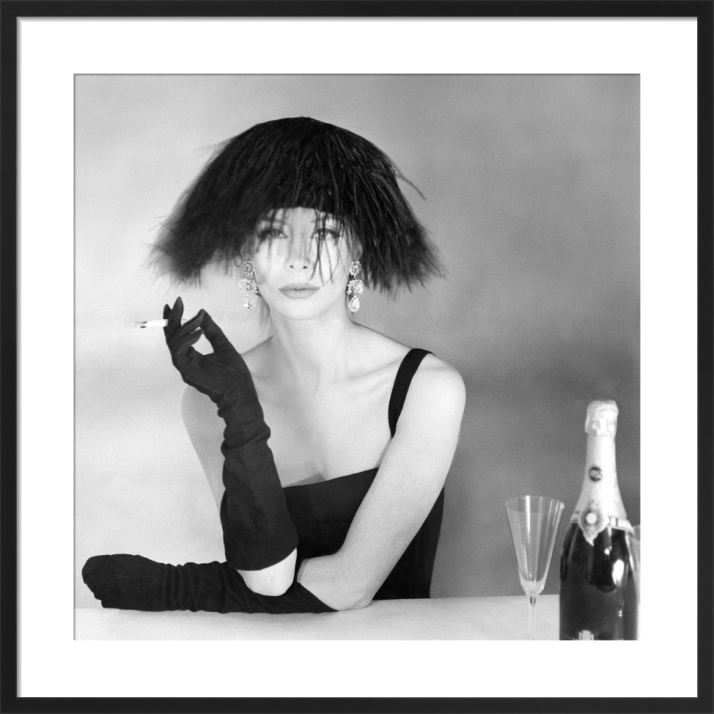 Vogue December 1957 Framed Art Print by Henry Clarke 55x55cm