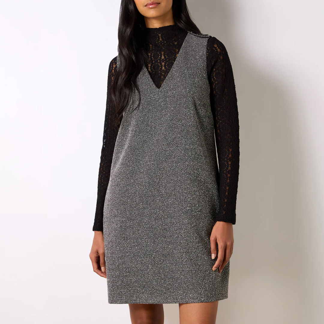 Mono Boucle Mini Dress